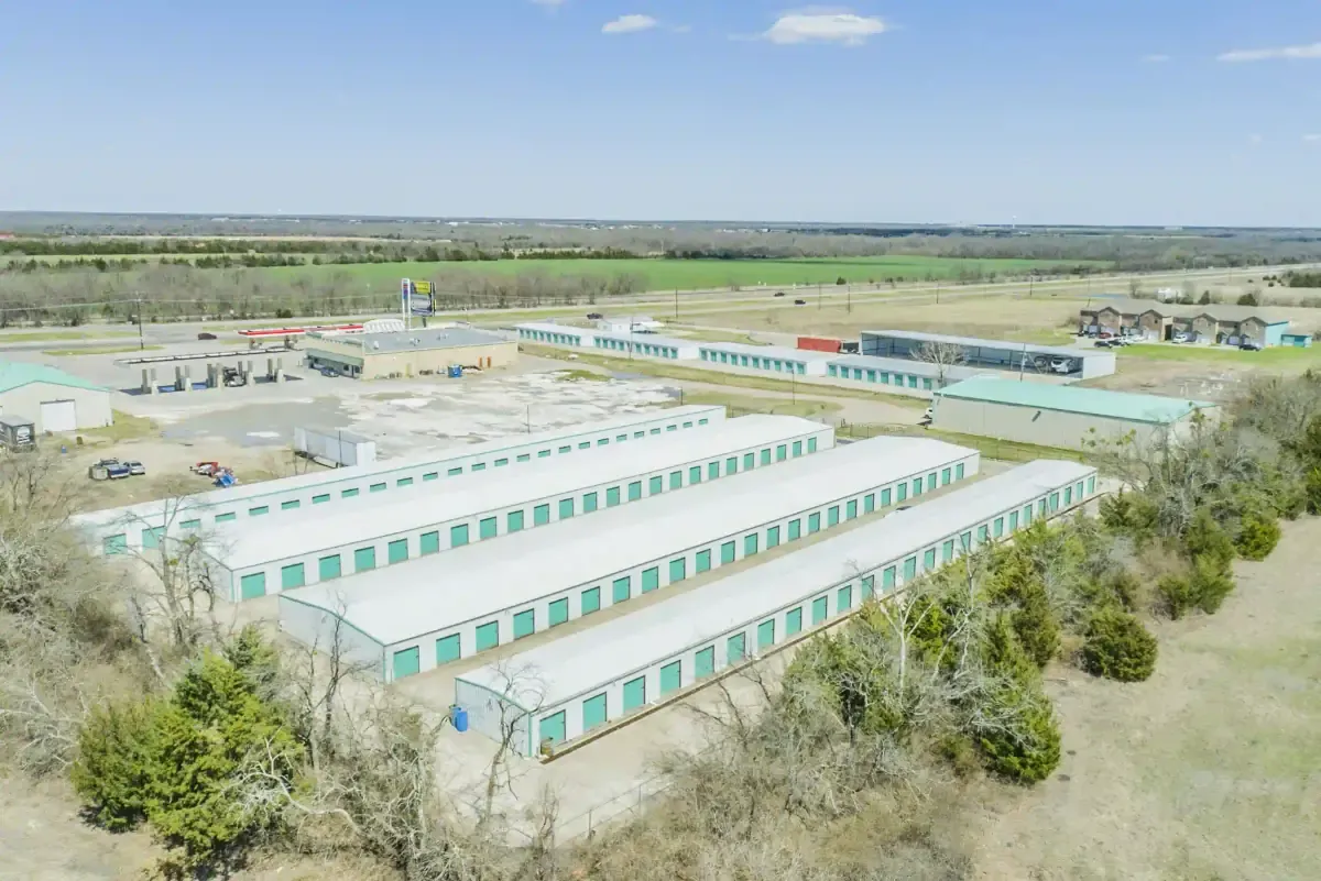 Aerial view of Overflow Garage