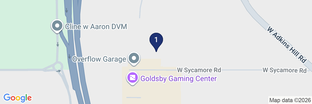 Map showing facility locations
