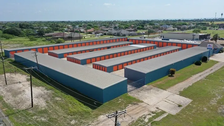 Aerial view of Overflow Garage