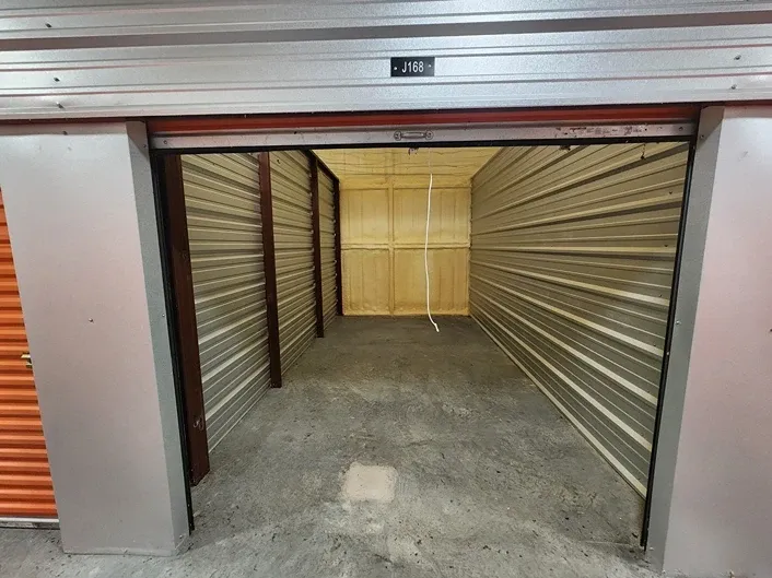 View of open storage unit at Overflow Garage